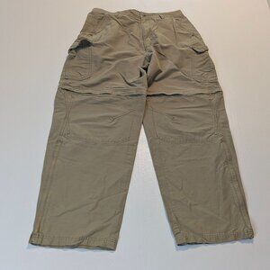 REI Khaki Cargo Pants Size 34x32 Zip-Off Legs